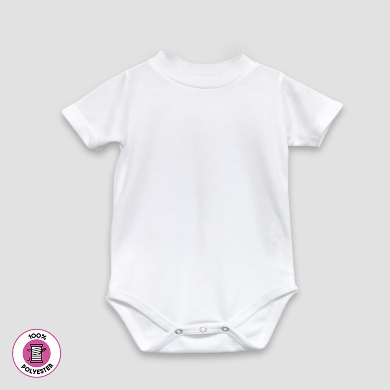 Laughing Giraffe 6-PACK Infant Crew Neck Short Sleeve Baby Bodysuit Polyester Sublimation Blank